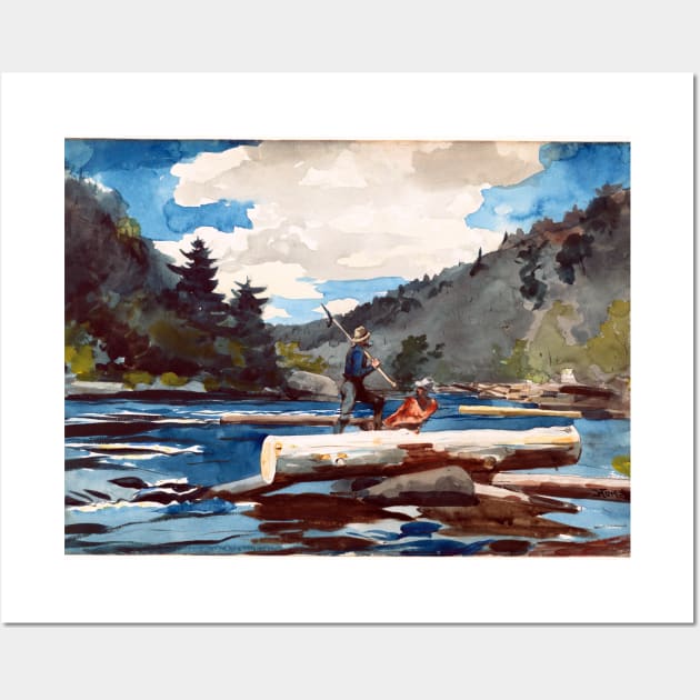 Winslow Homer 'Hudson River' Logging Wall Art by pdpress